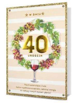 Opakowanie Karnet B6 Urodziny 40 HM200-2295