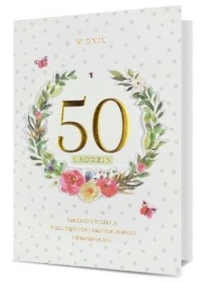 Opakowanie Karnet B6 Urodziny 50 HM200-2289