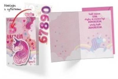 Opakowanie Karnet DK-670 Urodziny jednorożec