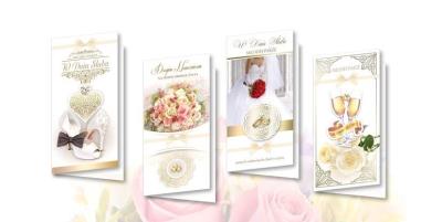 Okładka książki Karnet DL De Lux. Złocony HS Ślub MIX (10szt.)