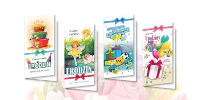 Okładka książki Karnet DL De Lux. Złocony Urodziny MIX (10szt.)