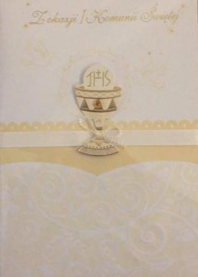 Opakowanie Karnet Komunia Premium B6 + koperta wzór nr 005