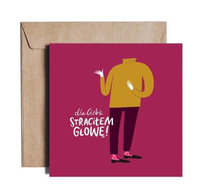 Opakowanie Karnet kw I Lost My Head Over You OP16