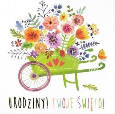 Opakowanie Karnet kwadratowy Urodziny KL HM200-1212