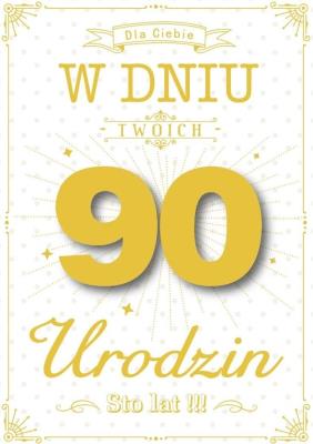 Opakowanie Karnet Urodziny 90 GM-514