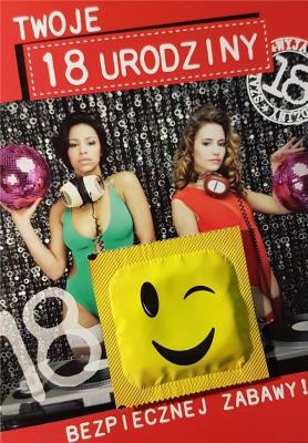 Opakowanie Karnet Urodziny Osiemnastka Gift-M-09