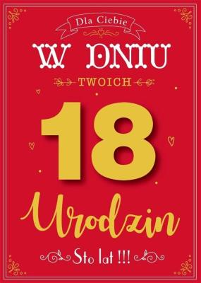 Opakowanie Karnet Urodziny Osiemnastka GM-507