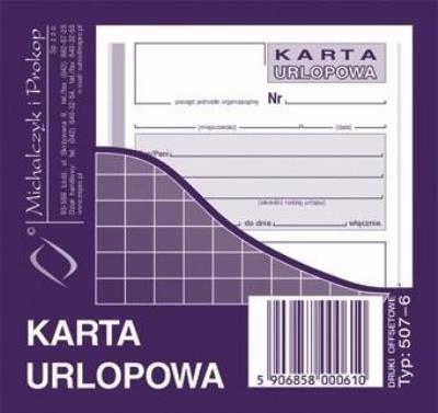 Opakowanie Karta urlopowa 507-6