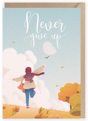 Opakowanie Kartka okolicznościowa Never Give up K107