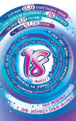 Opakowanie Kartka okolicznościowa Urodziny 18 ST06