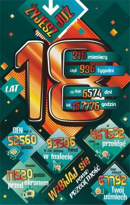 Opakowanie Kartka okolicznościowa Urodziny 18 ST08