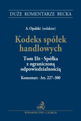 Okładka książki Kodeks spółek handlowych Tom 2 B Spółka z ograniczoną odpowiedzialnością. Komentarz do art. 227-3