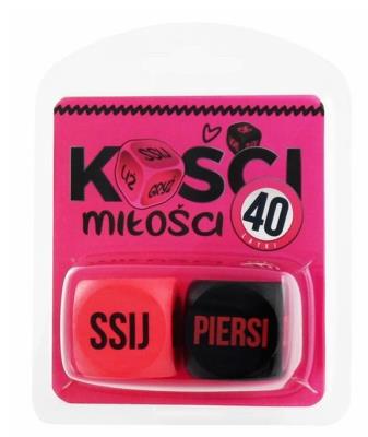 Opakowanie Kości Miłości 40 latki (różowo-czarne)