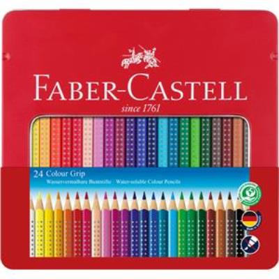 Opakowanie Kredki ołówkowe Faber-Castell Grip 2001 24 kolory opakowanie metalowe