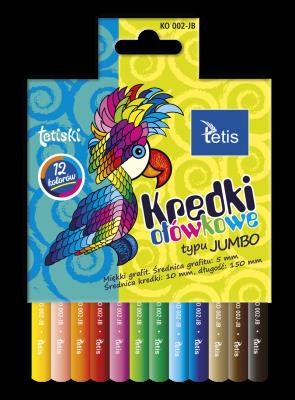 Opakowanie Kredki ołówkowe Tetis okrągłe jumbo 12 kolorów
