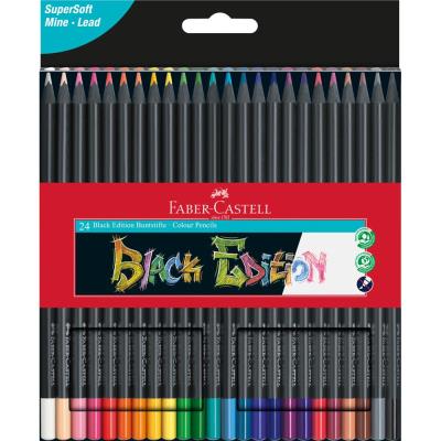Opakowanie Kredki ołówkowe trójkątne Faber-Castell black edition 24 kolory