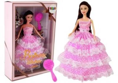 Lalka Ciemnowłosa Księżniczka Różowa Suknia Szczotka 28 cm. Wydawca: Lean Toys. SmakLiter.pl Opakowanie Lalka Ciemnowłosa Księżniczka Różowa Suknia Szczotka 28 cm