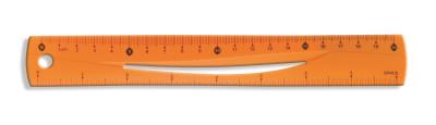 Opakowanie Linijka Tetis 20 cm pomarańczowa