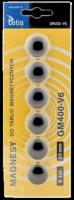 Opakowanie Magnesy do tablic czarne 20mm/6