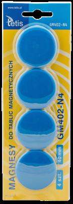 Opakowanie Magnesy do tablic niebieskie 40mm/4