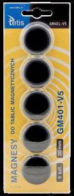 Opakowanie Magnesy do tablic Tetis czarne 30mm/5