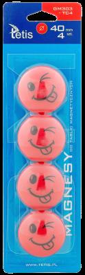Opakowanie Magnesy do tablic Tetis czerwone języki 40mm/4