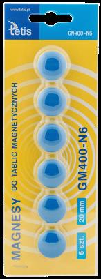 Opakowanie Magnesy do tablic Tetis niebieskie 20mm/6