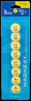 Opakowanie Magnesy do tablic Tetis żółte języki 20mm/8