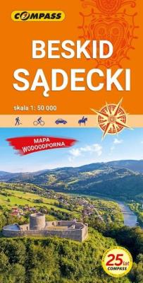 Mapa tur. - Beskid Sądecki 1:50 000. Autor: praca zbiorowa. SmakLiter.pl Okładka książki Mapa tur. - Beskid Sądecki 1:50 000