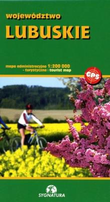 Mapa tur. Województwo lubuskie 1:200 000. Autor: praca zbiorowa. SmakLiter.pl Okładka książki Mapa tur. Województwo lubuskie 1:200 000