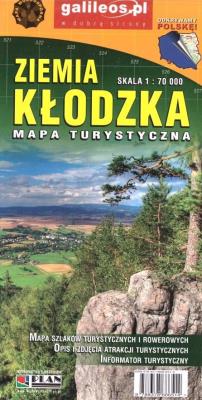 Mapa turystyczna Ziemia Kłodzka 1:70 000. Autor: Opracowanie zbiorowe. SmakLiter.pl Okładka książki Mapa turystyczna Ziemia Kłodzka 1:70 000