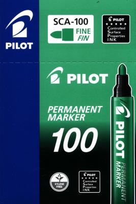 Opakowanie Marker permanentny SCA-100 Zielony 12 sztuk