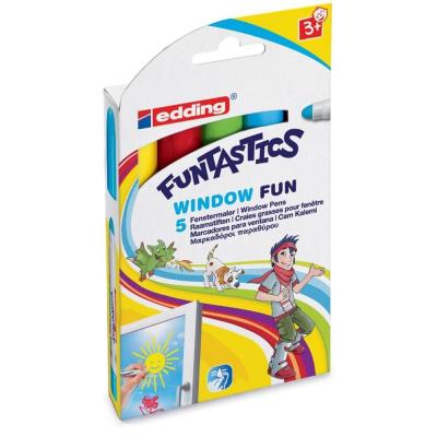 Opakowanie Markery do szyb Edding Funtastics 5 kolorów