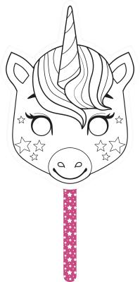 Opakowanie Maska kartonowa Graffy stick Jednorożec