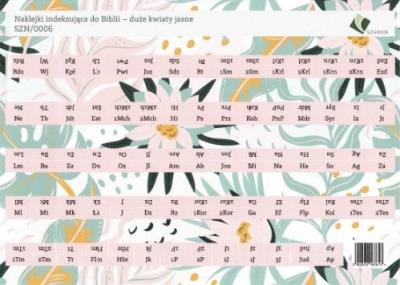 Opakowanie Naklejki indeksujące do Biblii - duże kwiaty jasne