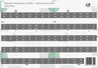 Opakowanie Naklejki indeksujące do Biblii - małe geometryczne