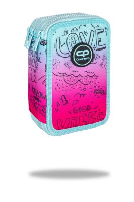 Piórnik Coolpack potrójny z wyposażeniem JUMPER 3PINK SCRIBBLE. Wydawca: Patio. SmakLiter.pl Opakowanie Piórnik Coolpack potrójny z wyposażeniem JUMPER 3PINK SCRIBBLE