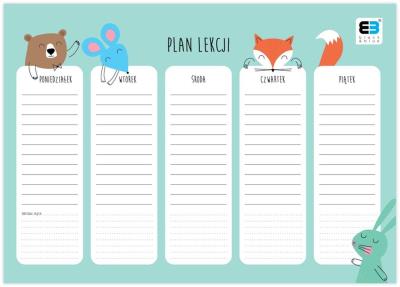 Opakowanie Plan lekcji A4 B&B Kids Pastel (10szt)