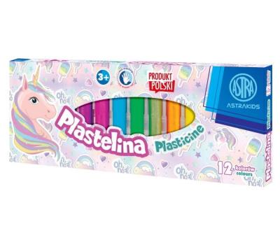 Opakowanie Plastelina Jednorożec 12 kolorów ASTRA