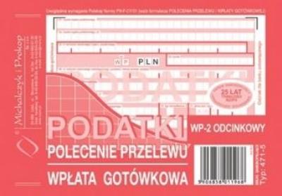 Opakowanie Podatki polecenie przelewu - wpłata... 471-5