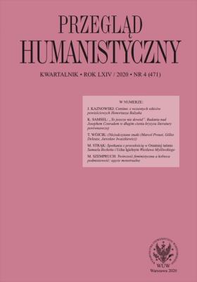 Okładka książki Przegląd Humanistyczny 3/2020