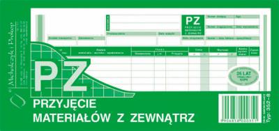 Opakowanie Przyjęcie materiałów z zewnątrz 1/3 A4