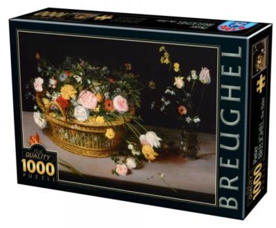 Opakowanie Puzzle 1000 Brueghel, Kwiaty w drewnianym naczyniu