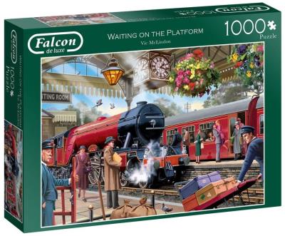 Opakowanie Puzzle 1000 Falcon Czekając na pociąg