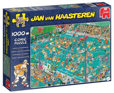 Puzzle 1000 Haasteren MŚ w hokeju na trawie G3. Wydawca: Jumbo. SmakLiter.pl Opakowanie Puzzle 1000 Haasteren MŚ w hokeju na trawie G3