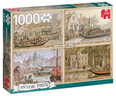 Puzzle 1000 PC Pieck Łodzie kanałowe G3. Wydawca: Jumbo. SmakLiter.pl Opakowanie Puzzle 1000 PC Pieck Łodzie kanałowe G3