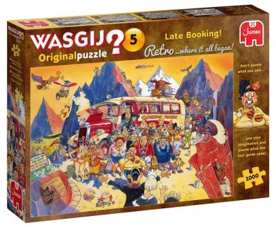 Puzzle 1000 Wasgij Późna rezerwacja G3. Wydawca: Jumbo. SmakLiter.pl Opakowanie Puzzle 1000 Wasgij Późna rezerwacja G3