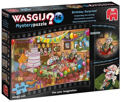 Puzzle 1000 Wasgij Urodzinowa niespodzianka G3. Wydawca: Jumbo. SmakLiter.pl Opakowanie Puzzle 1000 Wasgij Urodzinowa niespodzianka G3
