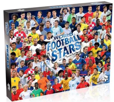 Puzzle 1000 World Football Stars. Wydawca: Winning Moves. SmakLiter.pl Opakowanie Puzzle 1000 World Football Stars