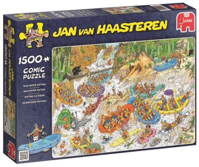 Puzzle 1500 Haasteren Ekstremalny spływ pontonem. Wydawca: Jumbo. SmakLiter.pl Opakowanie Puzzle 1500 Haasteren Ekstremalny spływ pontonem